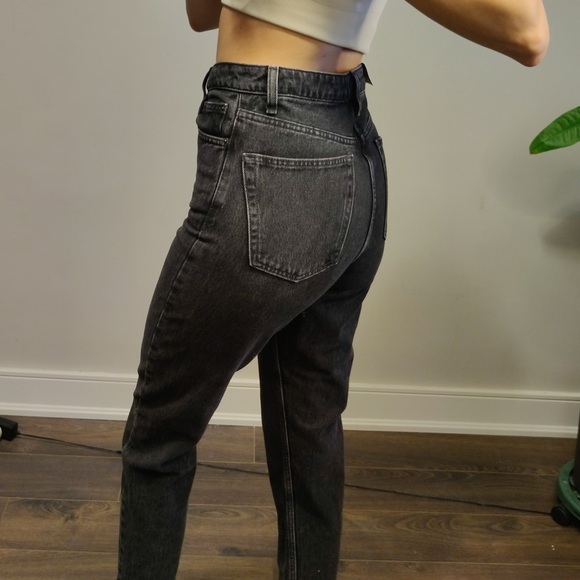 NWT Top Shop Moto Mom Jeans in washed black W26L32 - Picture 4 of 13